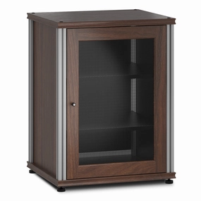 Salamander Designs Synergy 303 Single AV Cabinet (Dark Walnut with Aluminum Posts) hi-fi vibration control,hi-fi grounded cable,hi-fi stereo input selector