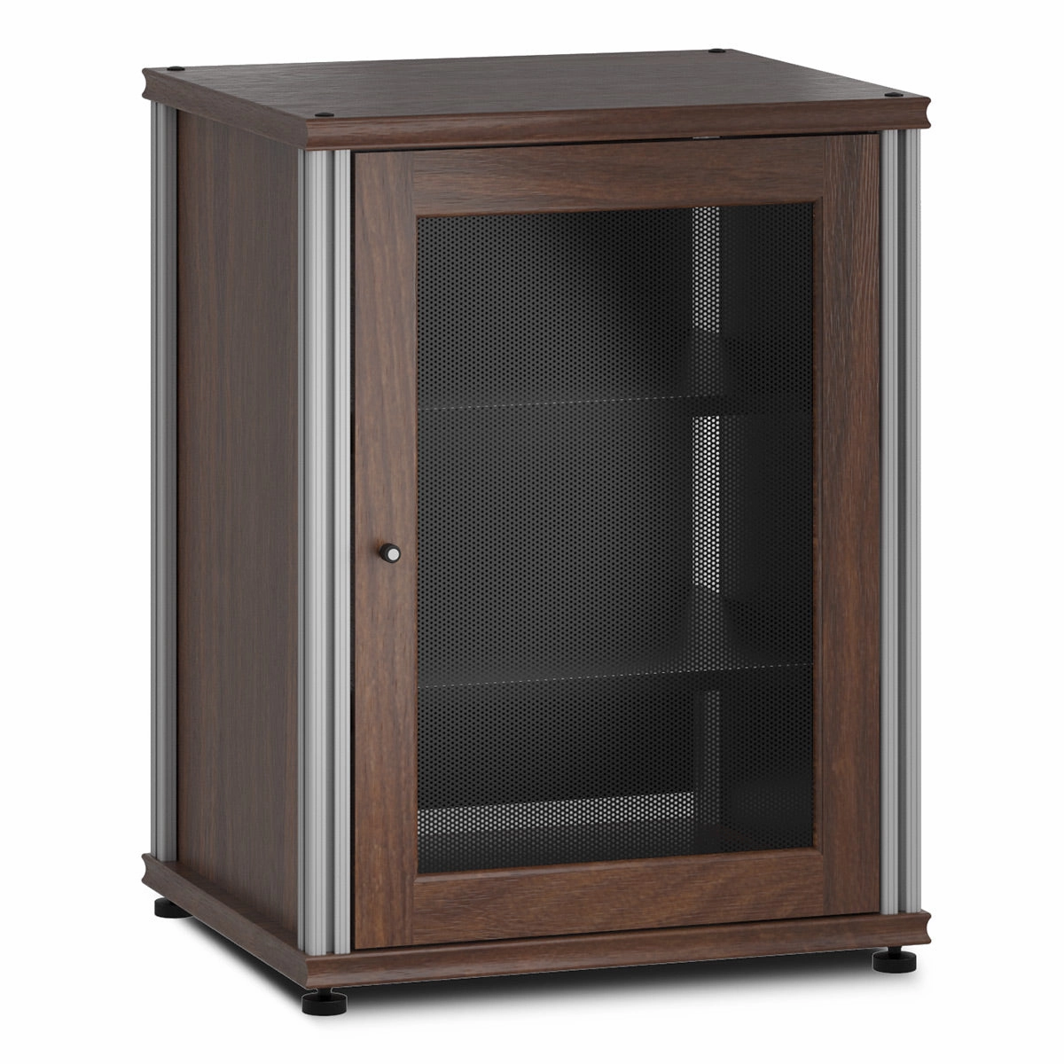 Salamander Designs Synergy 303 Single AV Cabinet (Dark Walnut with Aluminum Posts) hi-fi vibration control,hi-fi grounded cable,hi-fi stereo input selector