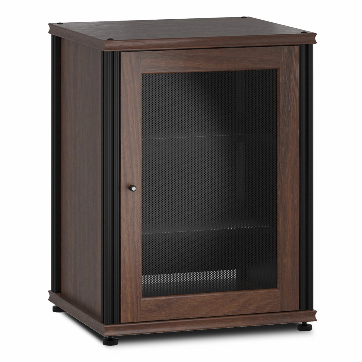 Salamander Designs Synergy 303 Single AV Cabinet (Dark Walnut with Black Posts) hi-fi vibration control,hi-fi grounded cable,hi-fi stereo input selector