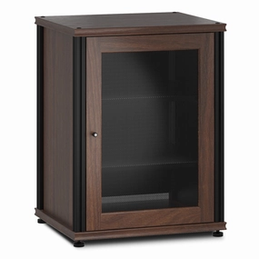 Salamander Designs Synergy 303 Single AV Cabinet (Dark Walnut with Black Posts) hi-fi vibration control,hi-fi grounded cable,hi-fi stereo input selector