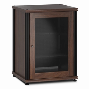 Salamander Designs Synergy 303 Single AV Cabinet (Dark Walnut with Black Posts) hi-fi digital to analog converter,hi-fi lossless streamer,hi-fi Roon-ready device