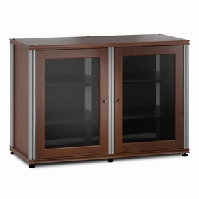 Salamander Designs Synergy 323 Twin AV Cabinet (American Cherry with Aluminum Posts) hi-fi digital to analog converter,hi-fi lossless streamer,hi-fi Roon-ready device