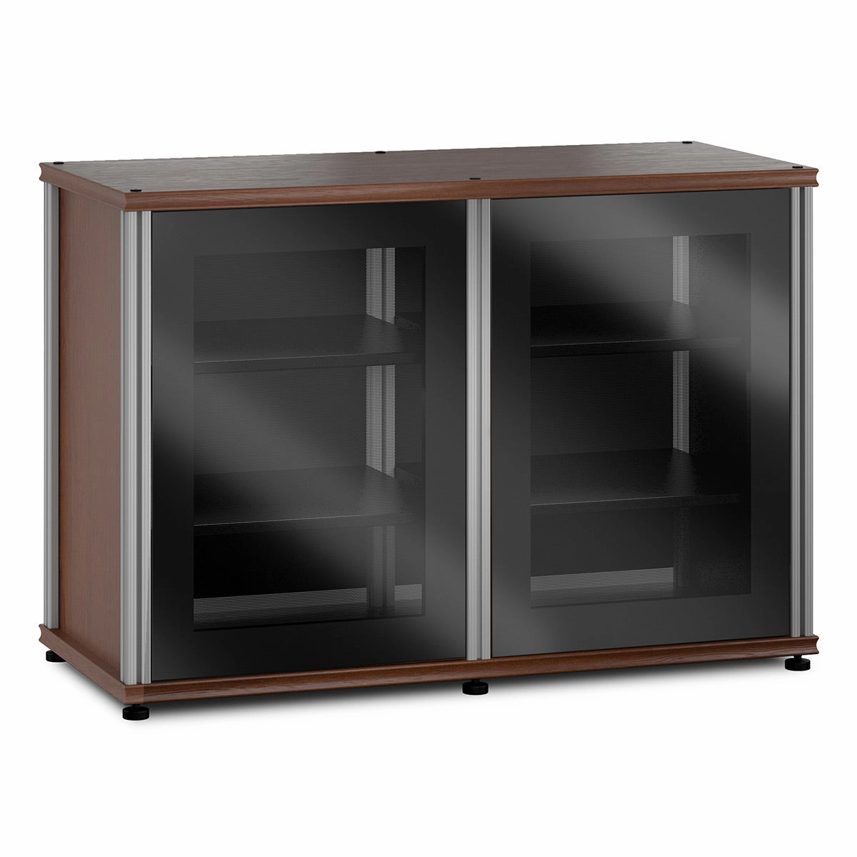Salamander Designs Synergy 323 Twin AV Cabinet (American Cherry with Black Glass & Aluminum Posts) hi-fi vibration control,hi-fi grounded cable,hi-fi stereo input selector