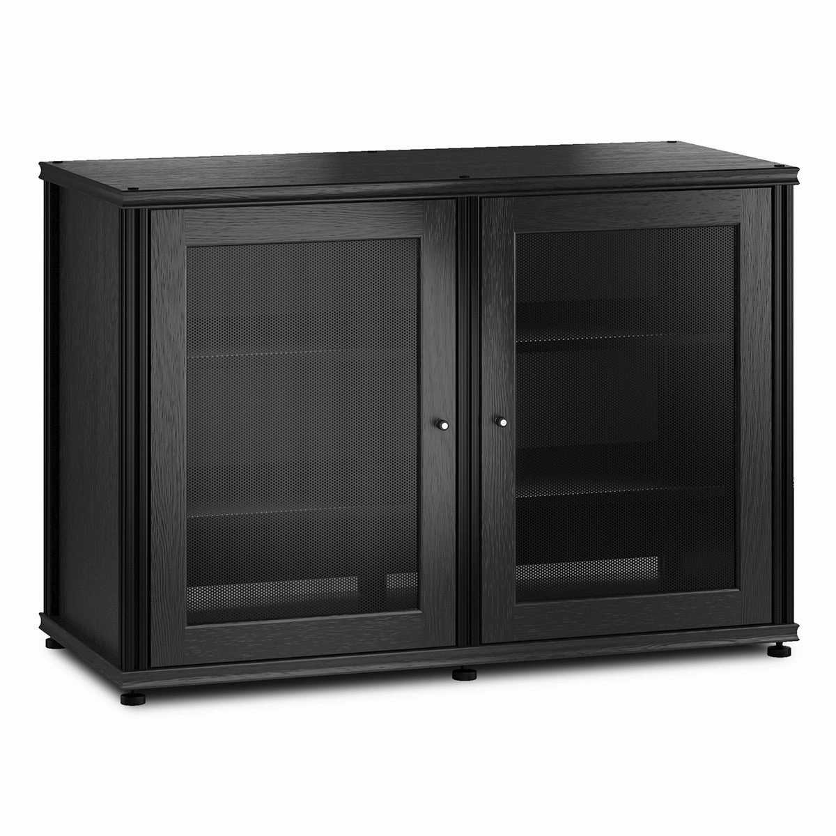 Salamander Designs Synergy 323 Twin AV Cabinet (Black Oak with Black Posts) hi-fi digital to analog converter,hi-fi lossless streamer,hi-fi Roon-ready device