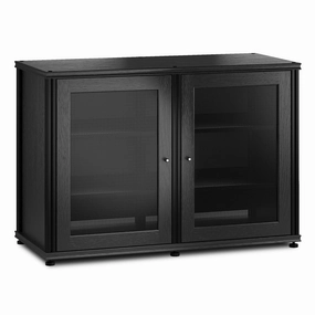Salamander Designs Synergy 323 Twin AV Cabinet (Black Oak with Black Posts) hi-fi digital to analog converter,hi-fi lossless streamer,hi-fi Roon-ready device
