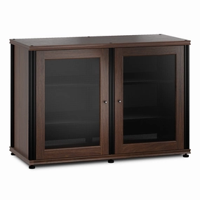 Salamander Designs Synergy 323 Twin AV Cabinet (Dark Walnut with Black Posts) hi-fi vibration control,hi-fi grounded cable,hi-fi stereo input selector
