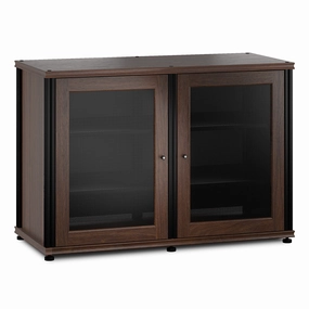 Salamander Designs Synergy 323 Twin AV Cabinet (Dark Walnut with Black Posts) hi-fi digital to analog converter,hi-fi lossless streamer,hi-fi Roon-ready device