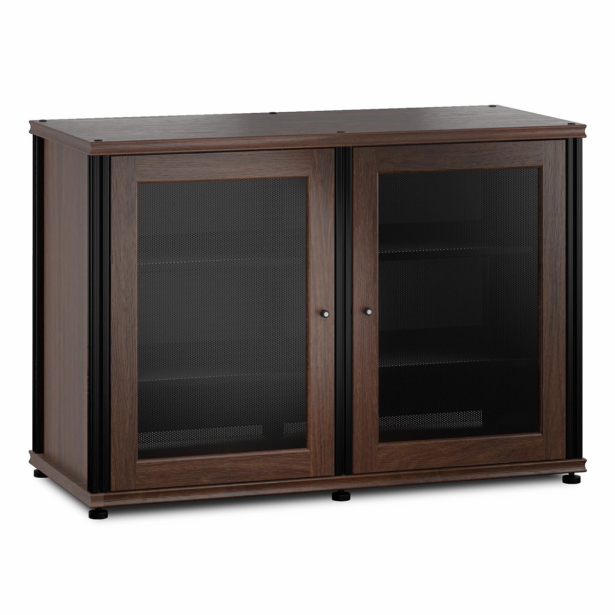 Salamander Designs Synergy 323 Twin AV Cabinet (Dark Walnut with Black Posts) hi-fi digital to analog converter,hi-fi lossless streamer,hi-fi Roon-ready device