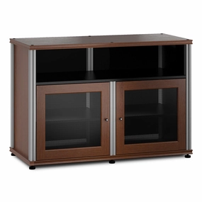Salamander Designs Synergy 329 Twin AV Cabinet (American Cherry with Black Glass & Aluminum Posts) hi-fi vibration control,hi-fi grounded cable,hi-fi stereo input selector