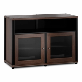 Salamander Designs Synergy 329 Twin AV Cabinet Dark (Walnut with Black Posts) hi-fi digital to analog converter,hi-fi lossless streamer,hi-fi Roon-ready device