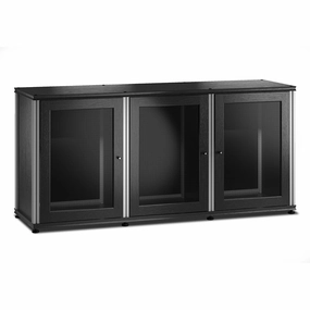 Salamander Designs Synergy 337 Triple AV Cabinet (Black Oak with Aluminum Posts) hi-fi vibration control,hi-fi grounded cable,hi-fi stereo input selector