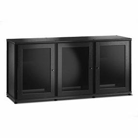 Salamander Designs Synergy 337 Triple AV Cabinet (Black Oak with Black Posts)