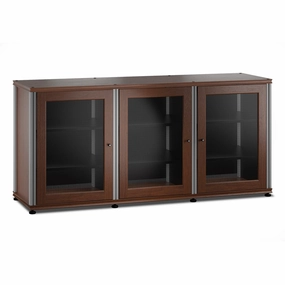 Salamander Designs Synergy 337 Triple Wide AV Cabinet (American Cherry with Aluminum Posts) hi-fi vibration control,hi-fi grounded cable,hi-fi stereo input selector