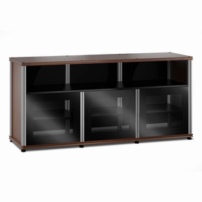 Salamander Designs Synergy 339 Triple AV Cabinet (American Cherry with Black Glass & Aluminum Posts) hi-fi digital to analog converter,hi-fi lossless streamer,hi-fi Roon-ready device