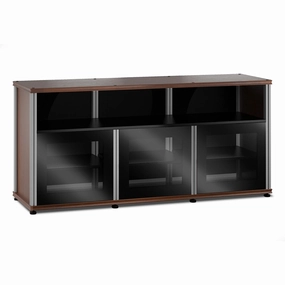 Salamander Designs Synergy 339 Triple AV Cabinet (American Cherry with Black Glass & Aluminum Posts) hi-fi vibration control,hi-fi grounded cable,hi-fi stereo input selector
