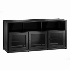Salamander Designs Synergy 339 Triple AV Cabinet (Black Oak with Black Posts) hi-fi vibration control,hi-fi grounded cable,hi-fi stereo input selector