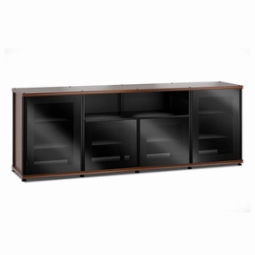 Salamander Designs Synergy 345 Quad AV Cabinet (American Cherry with Black Glass & Black Posts) hi-fi vibration control,hi-fi grounded cable,hi-fi stereo input selector