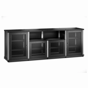 Salamander Designs Synergy 345 Quad AV Cabinet (Black Oak with Aluminum Posts) hi-fi vibration control,hi-fi grounded cable,hi-fi stereo input selector