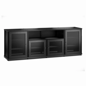 Salamander Designs Synergy 345 Quad AV Cabinet (Black Oak with Black Posts) hi-fi digital to analog converter,hi-fi lossless streamer,hi-fi Roon-ready device