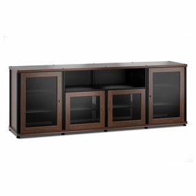 Salamander Designs Synergy 345 Quad AV Cabinet (Dark Walnut with Black Posts) hi-fi digital to analog converter,hi-fi lossless streamer,hi-fi Roon-ready device