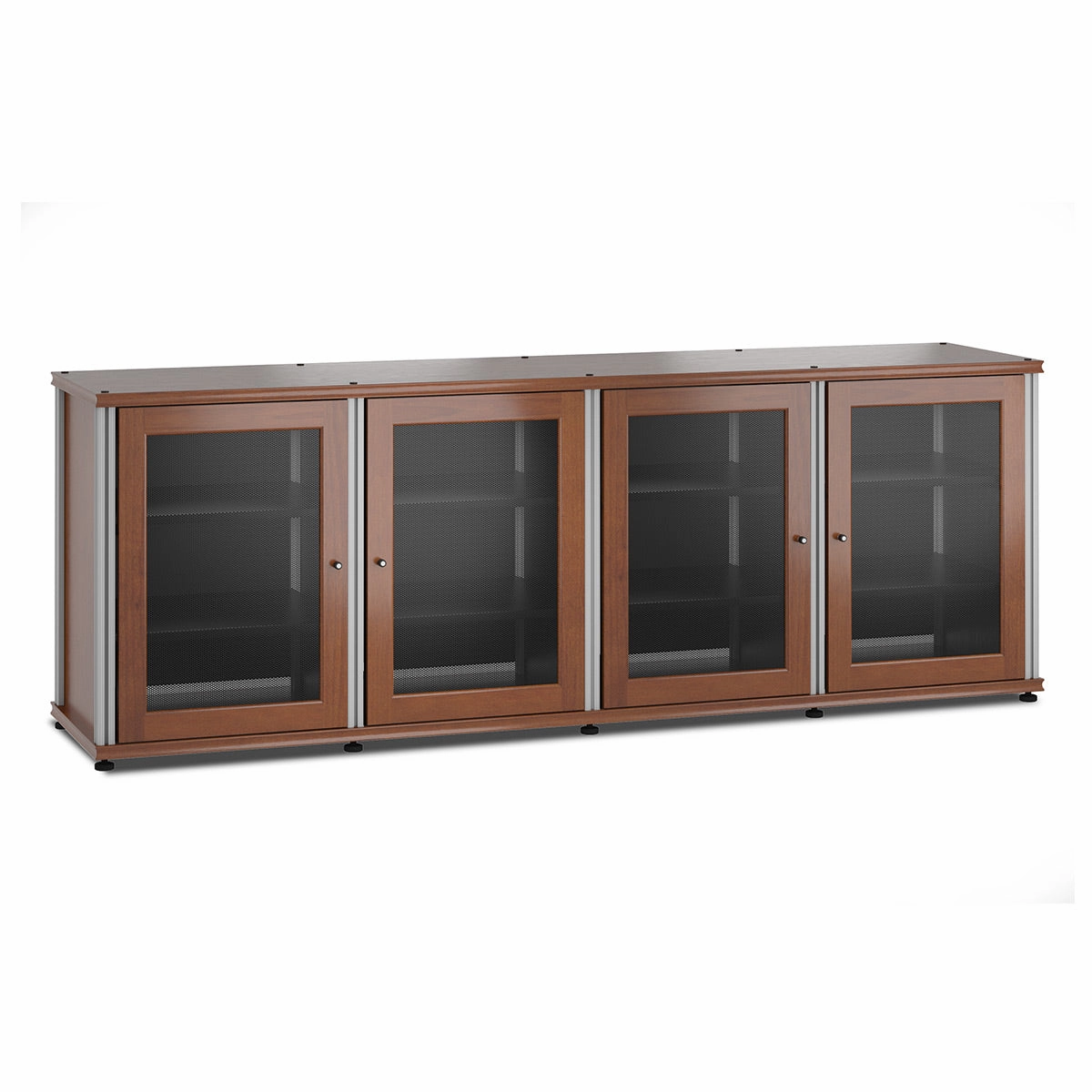 Salamander Designs Synergy 347 Quad AV Cabinet (American Cherry with Aluminum Posts)