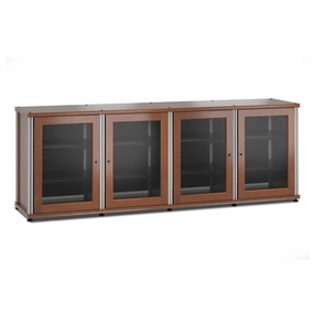 Salamander Designs Synergy 347 Quad AV Cabinet (American Cherry with Aluminum Posts) hi-fi vibration control,hi-fi grounded cable,hi-fi stereo input selector