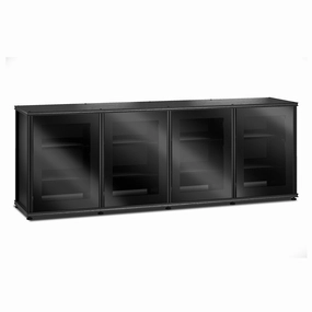 Salamander Designs Synergy 347 Quad AV Cabinet (Black Oak with Black Glass Doors & Black Posts) hi-fi vibration control,hi-fi grounded cable,hi-fi stereo input selector