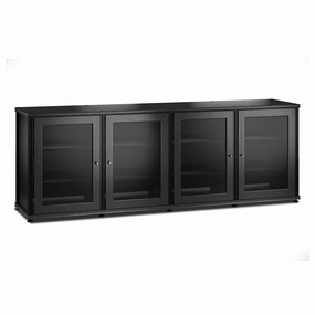 Salamander Designs Synergy 347 Quad AV Cabinet (Black Oak with Black Posts) hi-fi vibration control,hi-fi grounded cable,hi-fi stereo input selector