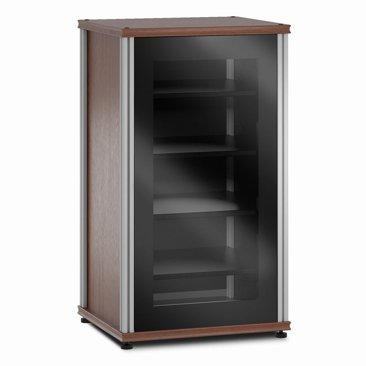 Salamander Designs Synergy 402 AV Cabinet (American Cherry with Black Glass Doors & Aluminum Posts) hi-fi digital to analog converter,hi-fi lossless streamer,hi-fi Roon-ready device