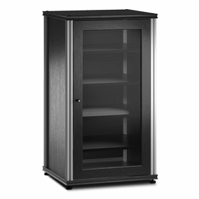 Salamander Designs Synergy 402 AV Cabinet (Black Oak with Aluminum Posts)