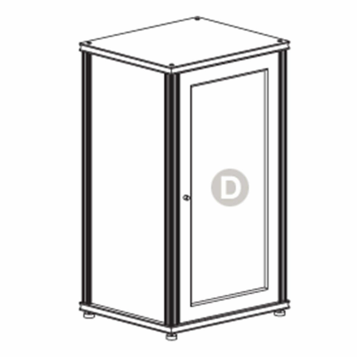 Salamander Designs Synergy 402 AV Cabinet (Black Oak with Black Posts)