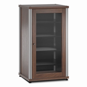 Salamander Designs Synergy 402 AV Cabinet (Dark Walnut with Aluminum Posts)