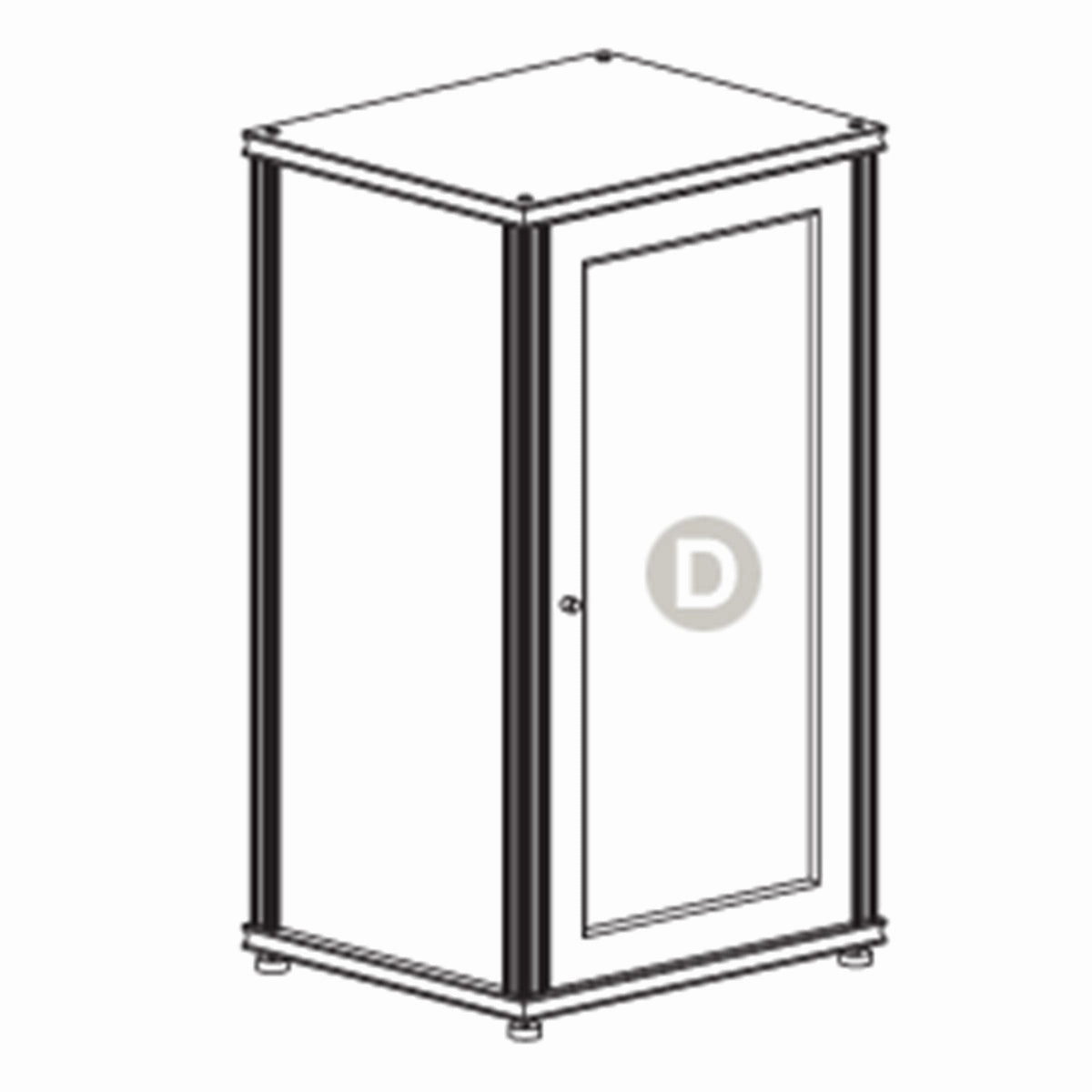 Salamander Designs Synergy 402 AV Cabinet (Dark Walnut with Black Posts)