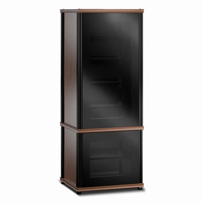 Salamander Designs Synergy 603 Single AV Cabinet (American Cherry with Black Glass Doors & Black Posts) hi-fi digital to analog converter,hi-fi lossless streamer,hi-fi Roon-ready device