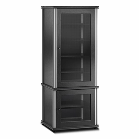 Salamander Designs Synergy 603 Single AV Cabinet (Black Oak with Aluminum Posts)