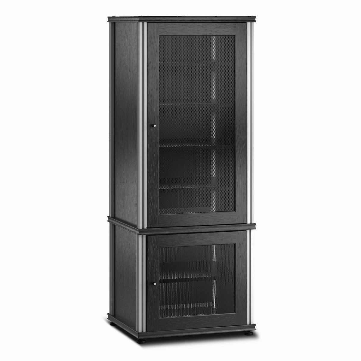 Salamander Designs Synergy 603 Single AV Cabinet (Black Oak with Aluminum Posts)