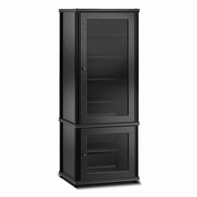 Salamander Designs Synergy 603 Single AV Cabinet (Black Oak with Black Posts) hi-fi vibration control,hi-fi grounded cable,hi-fi stereo input selector