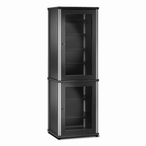 Salamander Designs Synergy 703 AV Cabinet (Black Oak with Aluminum Posts) hi-fi vibration control,hi-fi grounded cable,hi-fi stereo input selector