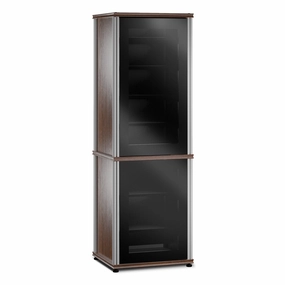 Salamander Designs Synergy 703 AV Cabinet (Dark Walnut with Black Glass Doors & Aluminum Posts) hi-fi vibration control,hi-fi grounded cable,hi-fi stereo input selector
