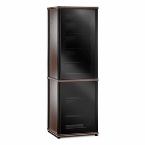 Salamander Designs Synergy 703 AV Cabinet (Dark Walnut with Black Glass Doors & Black Posts) hi-fi vibration control,hi-fi grounded cable,hi-fi stereo input selector