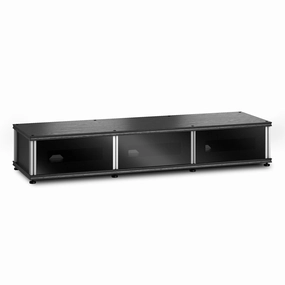 Salamander Designs Synergy Model 133 Triple AV Cabinet (Black Oak with Aluminum Posts) hi-fi digital to analog converter,hi-fi lossless streamer,hi-fi Roon-ready device