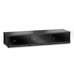 Salamander Designs Synergy Model 133 Triple AV Cabinet (Black Oak with Black Posts) hi-fi digital to analog converter,hi-fi lossless streamer,hi-fi Roon-ready device