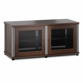 Salamander Designs Synergyl 221 AV Cabinet (Dark Walnut with Aluminum Post) hi-fi digital to analog converter,hi-fi lossless streamer,hi-fi Roon-ready device
