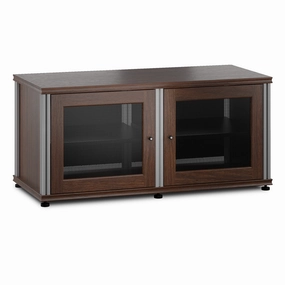 Salamander Designs Synergyl 221 AV Cabinet (Dark Walnut with Aluminum Post) hi-fi vibration control,hi-fi grounded cable,hi-fi stereo input selector