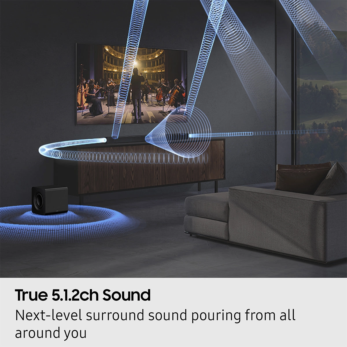 Samsung HW-Q800F 5.1.2 Channel Soundbar and Wireless Subwoofer