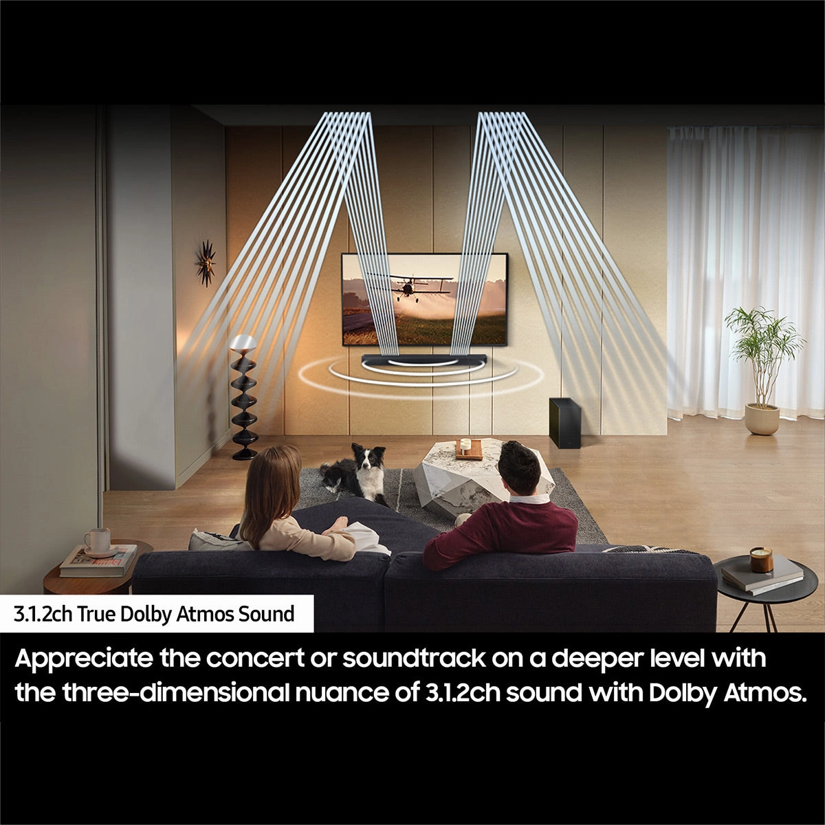 Samsung HW-QS730D 3.1.2-Channel Soundbar with Wireless Subwoofer (Black)