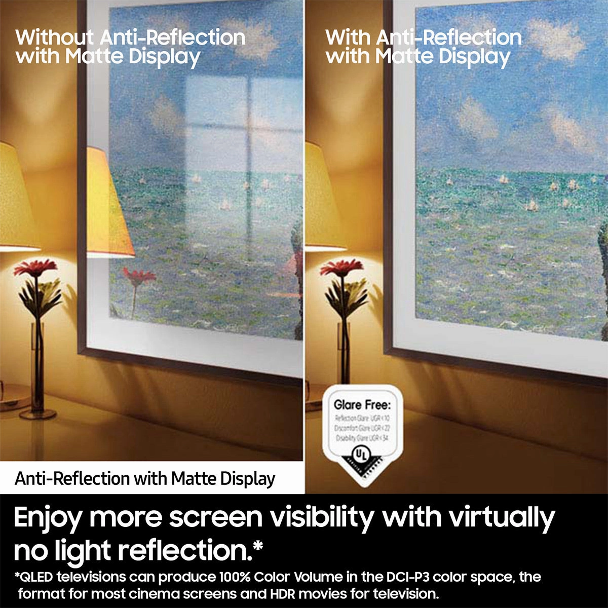 Samsung LS03D 65" 4K The Frame QLED HDR Smart TV with Slim-Fit Wall Mount (2024)