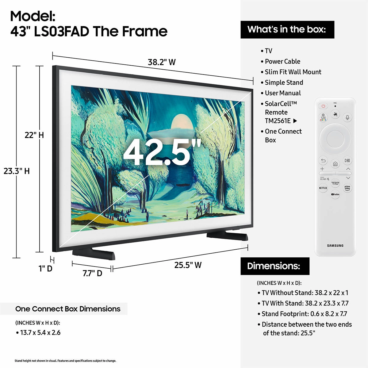 Samsung LS03FA 43" 4K QLED The Frame TV (2025)