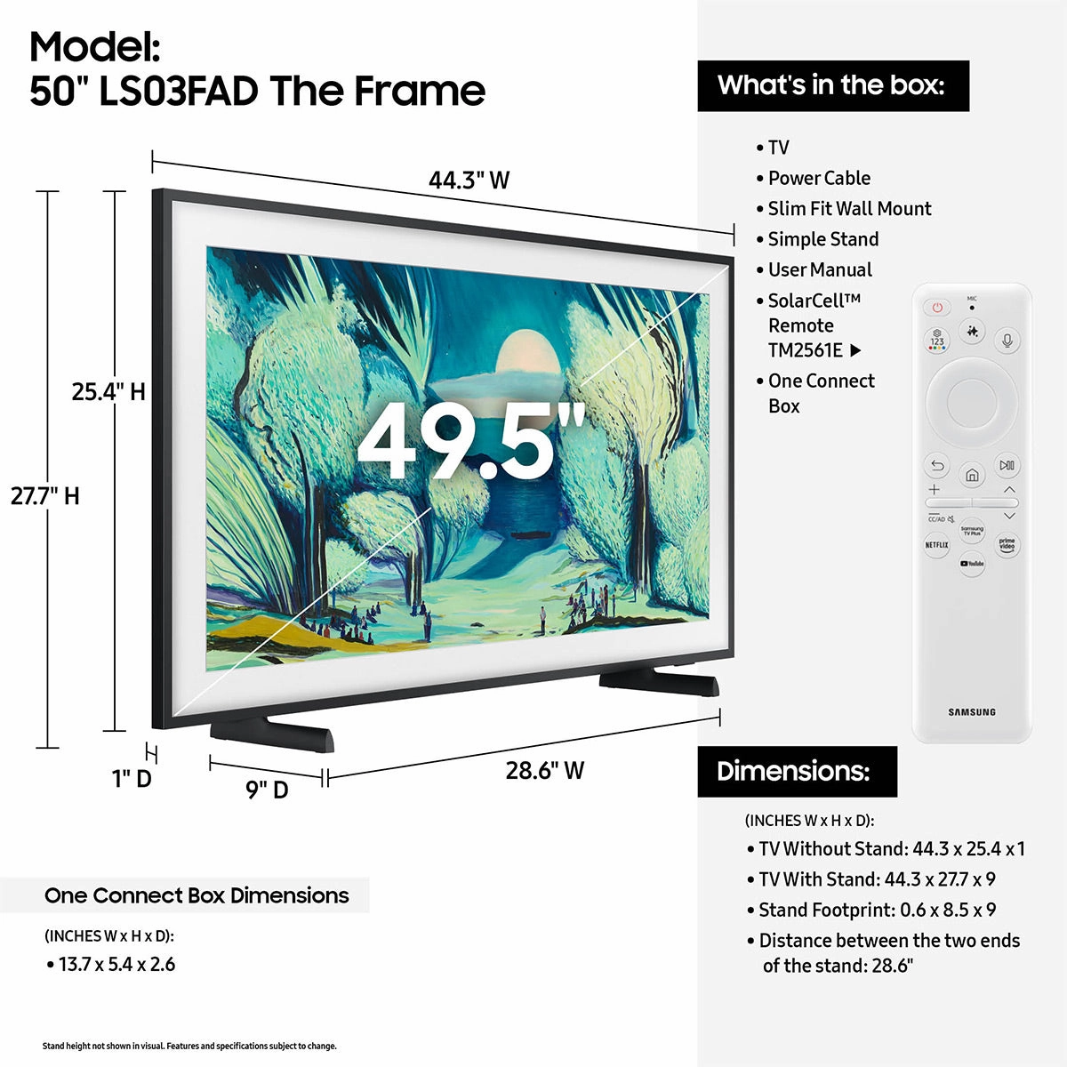 Samsung LS03FA 50" 4K QLED The Frame TV (2025)