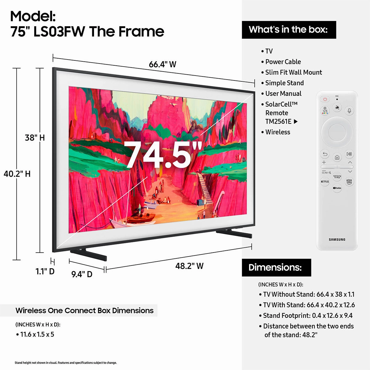 Samsung LS03FW 75" 4K Neo QLED The Frame PRO Smart TV (2025)